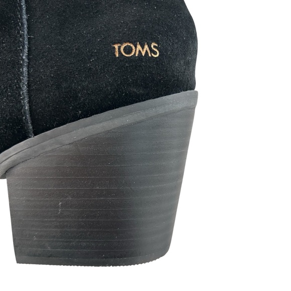 TOMS Constance Black Suede Pull On Style Ankle Boots NEW 8 - Picture 10 of 12